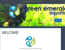 Tablet Screenshot of greenemeraldaquaria.com